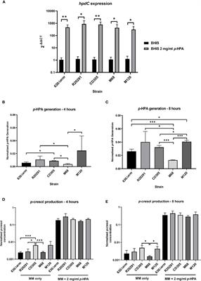 Production of p-cresol by Decarboxylation of p-HPA by All Five Lineages of Clostridioides difficile Provides a Growth Advantage